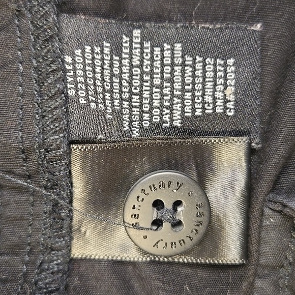 Sanctuary black standard surplus cropped cargo capri pants, size 27 - Picture 13 of 13